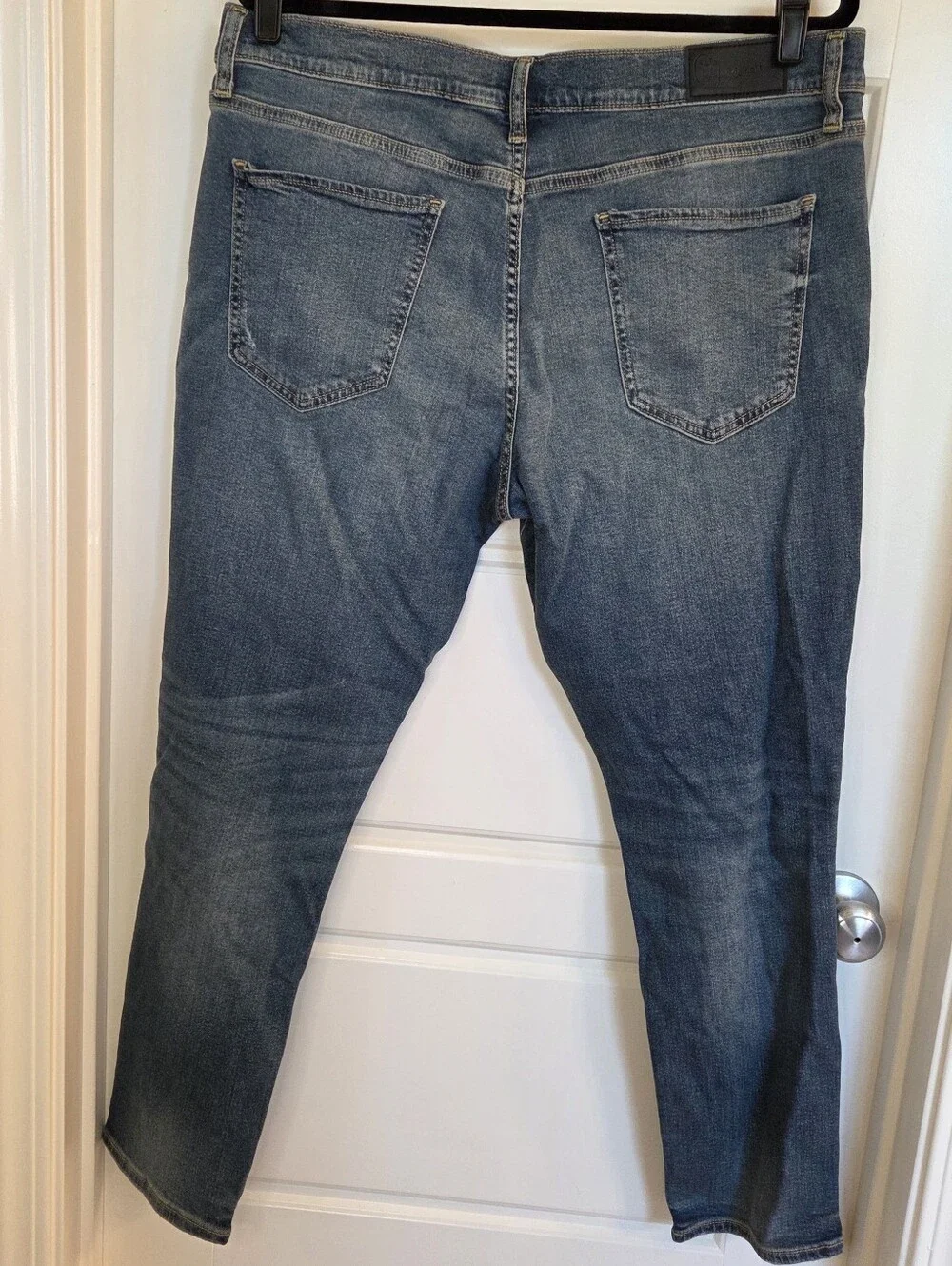 Original Use Men's Distressed Slim Taper Jeans 36x30 Medium Wash Stretch Denim